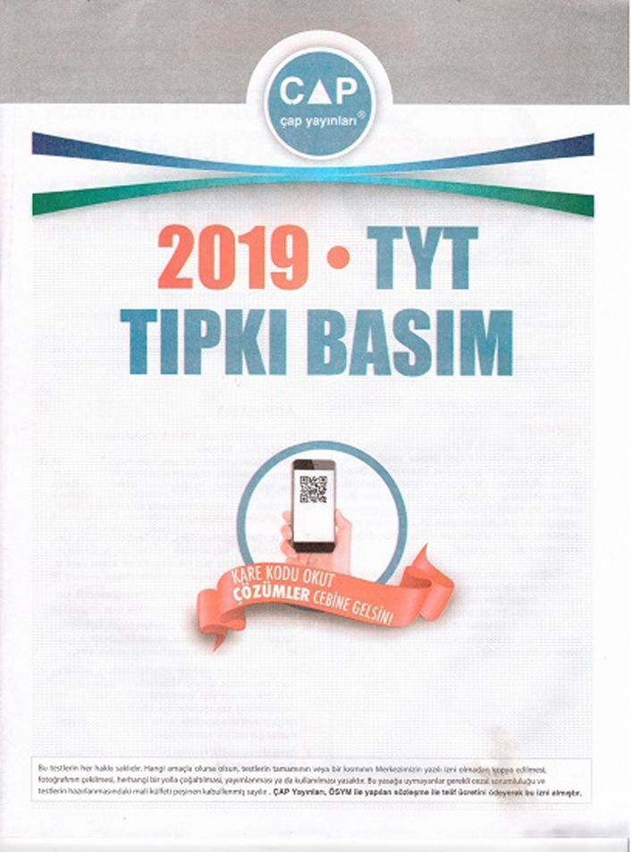 Çap Yayınları 2019 TYT Tıpkı Basım