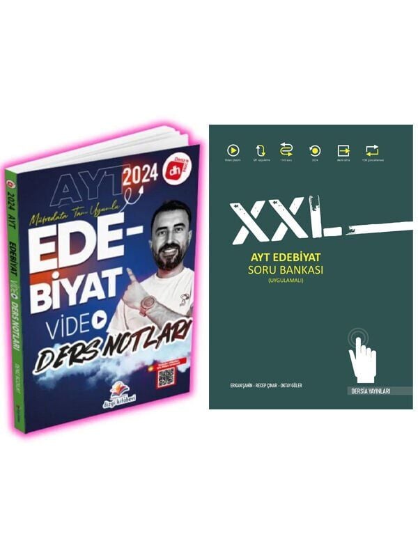 Dersia XXL AYT Edebiyat Soru ve Dizgi AYT Edebiyat Video Ders Notları 2 li Set