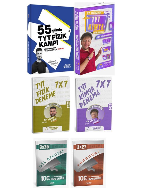 Parlayan Proje + Ders Ortamı 2026 TYT Fizik Kimya Kampı + Deneme + Anla Kazan Deneme 6 lı Set