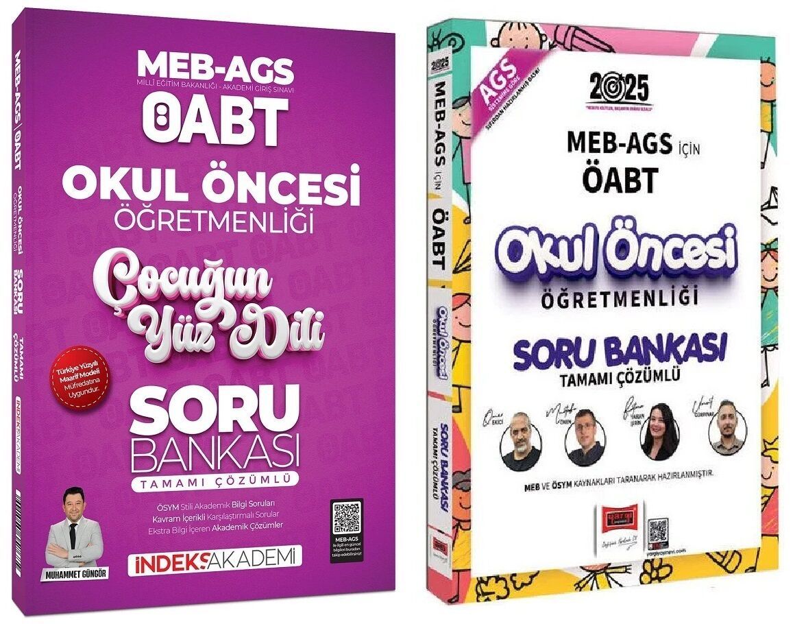 Yargı + İndeks 2025 ÖABT MEB-AGS Okul Öncesi Çocuğun Yüz Dili Soru Bankası 2 li Set