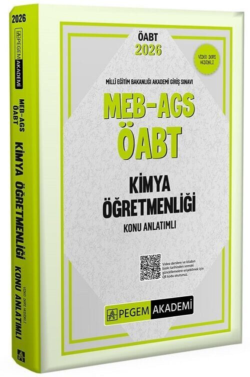 Pegem 2026 ÖABT MEB-AGS Kimya Öğretmenliği Konu Anlatımlı Pegem Akademi Yayınları