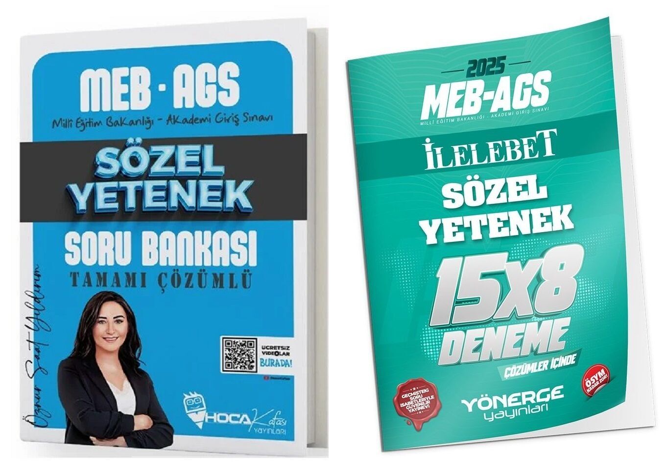Hoca Kafası + Yönerge MEB-AGS Sözel Yetenek Soru Bankası 8 Deneme 2 li Set