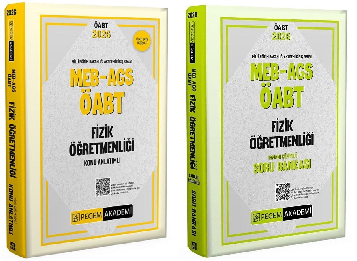 Pegem 2026 ÖABT MEB-AGS Fizik Öğretmenliği Konu Anlatımlı + Soru Bankası 2 li Set Pegem Akademi Yayınları