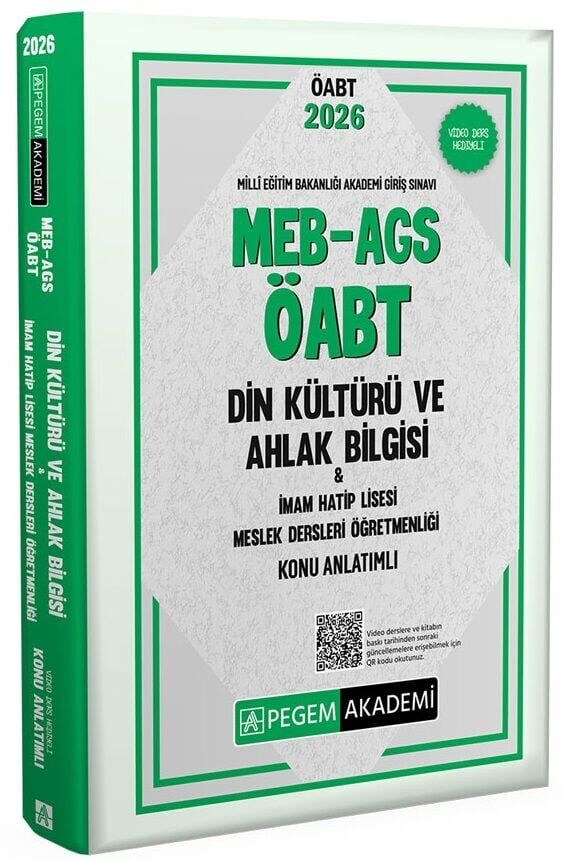 Pegem 2026 ÖABT MEB-AGS Din Kültürü ve Ahlak Bilgisi Öğretmenliği Konu Anlatımlı Pegem Akademi Yayınları