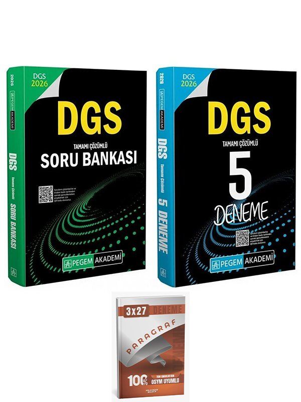 Pegem 2026 DGS Soru Bankası + 5 Deneme 2 li Set AnlaKazan Paragraf