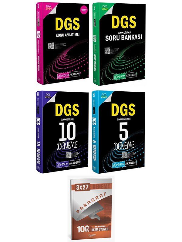 Pegem 2026 DGS Konu + Soru Bankası + 10+5 Deneme 4 lü Set AnlaKazan Paragraf