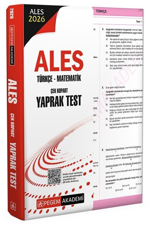 Pegem 2026 ALES Yaprak Test Pegem Akademi Yayınları