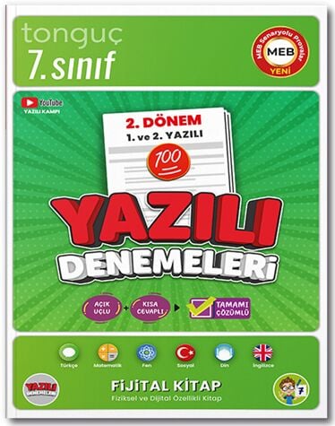 Tonguç 7. Sınıf Tüm Dersler 2. Dönem 1. Yazılı ve 2. Yazılı Denemeleri Tonguç Akademi