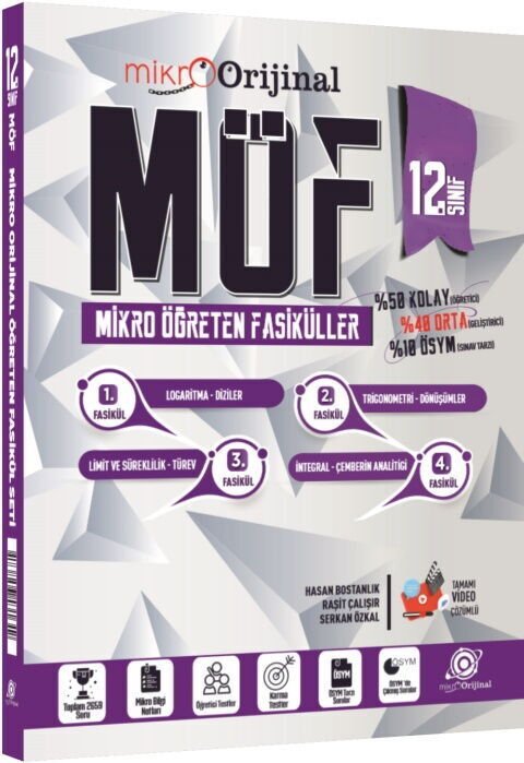 Orijinal Mikro 12. Sınıf Matematik MÖF Mikro Öğreten Fasiküller