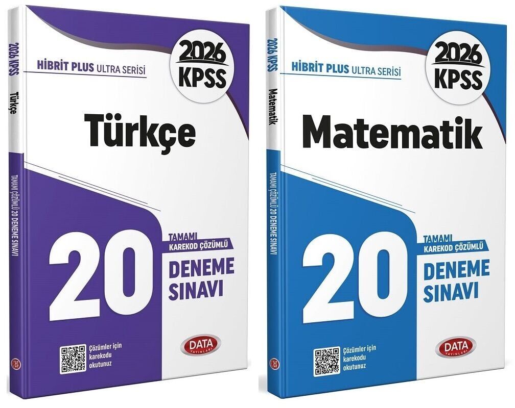 Data 2026 KPSS Türkçe + Matematik Ultra 40 Deneme 2 li Set Data Yayınları