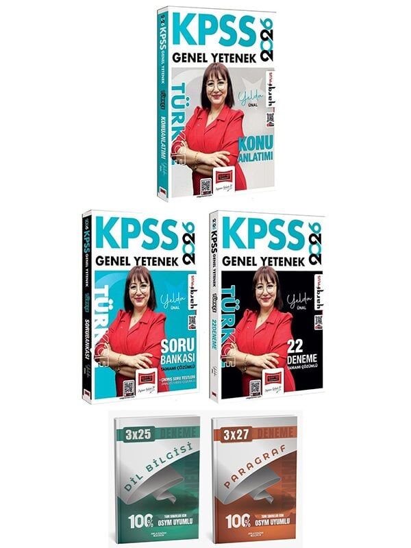 Yargı + Anla Kazan 2026 KPSS Türkçe Konu Anlatımı + Soru Bankası + 22 Deneme 3 lü Set - Yelda Ünal Yargı Yayınları