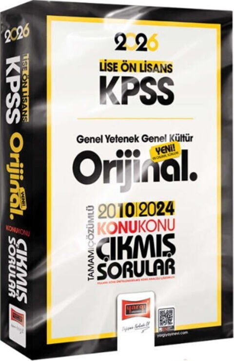 Yargı Yayınları 2026 KPSS Lise Ön Lisans GK GY Orijinal 2010 2024 Konu Konu Çıkmış Sorular