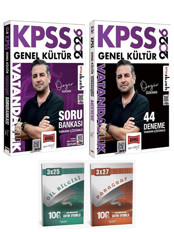 Yargı 2026 KPSS Vatandaşlık Soru Bankası + 44 Deneme 2 li Set Anla Kazan Deneme