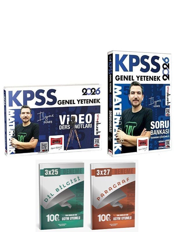 Yargı 2026 KPSS Matematik Video Ders Notları + Soru Bankası 2 li Set- Anla Kazan Deneme