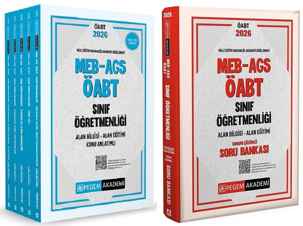 Pegem 2026 ÖABT MEB-AGS Sınıf Öğretmenliği Konu Anlatımlı + Soru Bankası 2 li Set Pegem Akademi Yayınları