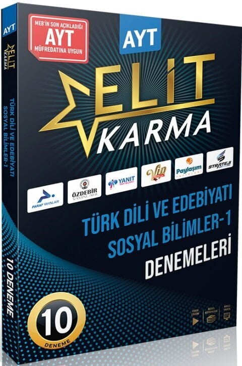 Paraf Yayınları AYT Türk Dili ve Edebiyatı Sosyal Bilimler-1 Elit Karma 10 Deneme