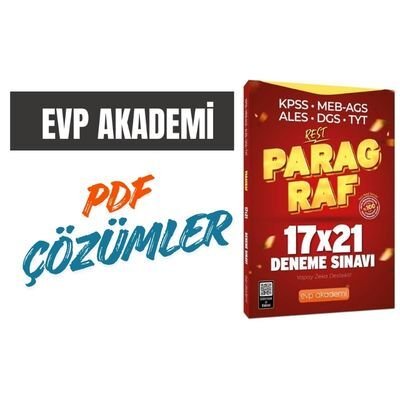 EVP Akademi Paragraf REST 17 x 21 Deneme Çözümleri