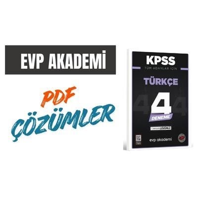 KPSS GYGK Türkçe 4 Deneme EVP Akademi Çözümler | TEST 2 (15-30.Sorular)