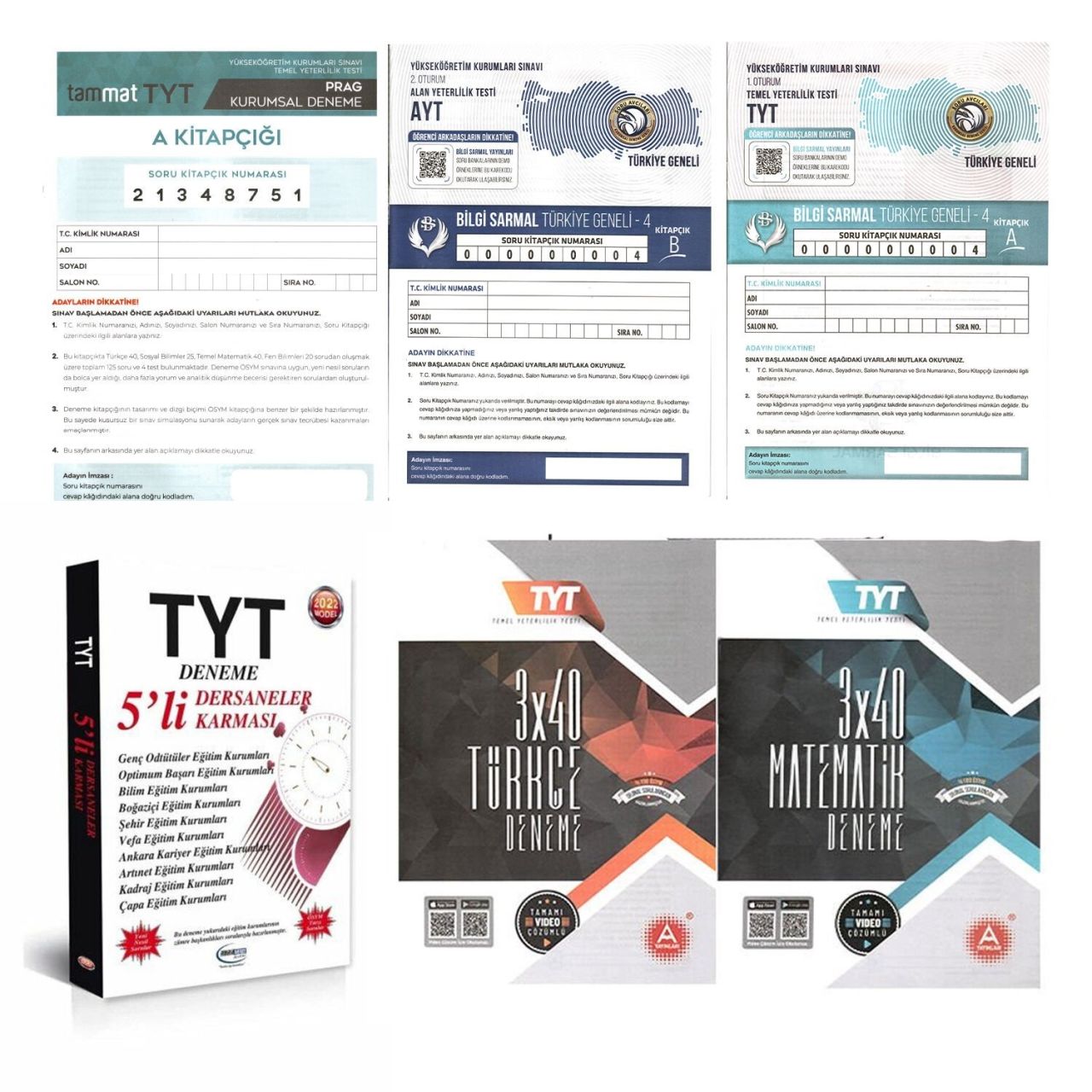 Anla Kazan Yks TYT AYT Süper Deneme Seti Cevap Anahtarı