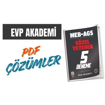 MEB-AGS Sözel Yetenek 5 Deneme Çözümlü EVP Akademi | ÇÖZÜMLERİ