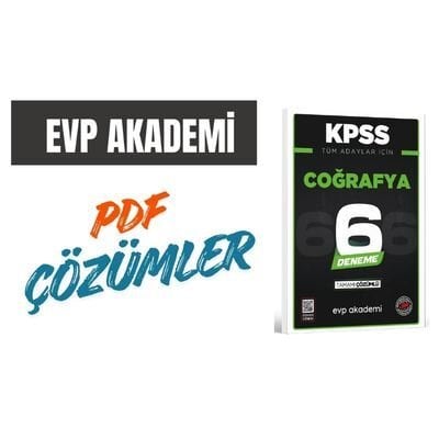  KPSS GYGK Coğrafya 6 Deneme EVP Akademi Çözümler | TEST 1