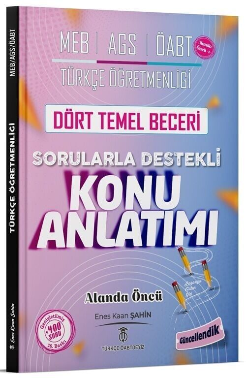 Türkçe ÖABTDEYİZ ÖABT MEB-AGS Türkçe Dört Temel Beceri Konu Anlatımı - Enes Kaan Şahin Türkçe ÖABTDEYİZ