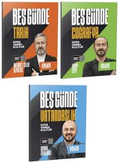 Retro 2026 KPSS Tarih + Coğrafya + Vatandaşlık 5 Beş Günde Kamp Kitabı 3 lü Set Retro Yayıncılık