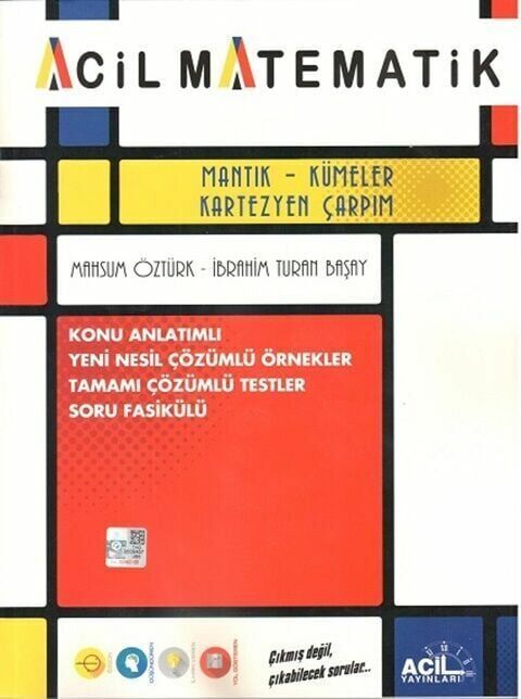 Acil Yayınları Mantık Kümeler Kartezyen Çarpım Konu Anlatımlı Soru Fasikülü