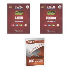 2027 Limit TYT 9. ve 10. Sınıf Tekrarı K-28 Maarif Model Tarih + Türkçe Soru + anla kazan paragraf deneme 3'lü Set