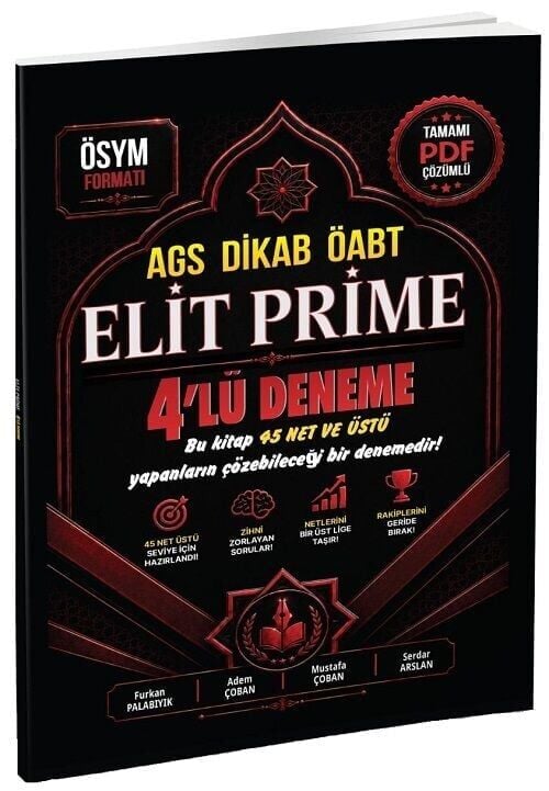 Tahayyül ÖABT MEB-AGS DİKAB Din Kültürü ve Ahlak Bilgisi ELİT PRİME 4 Deneme - Mustafa Çoban, Adem Çoban Tahayyül Yayınları