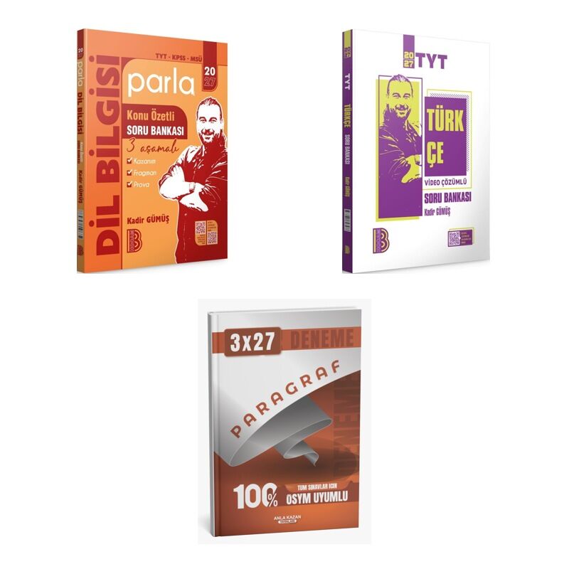 2027 Benim Hocam TYT Türkçe KPSS MSÜ Parla Dil Bilgisi Konu Özetli Konu + Soru + Ankapade 3'lü Set