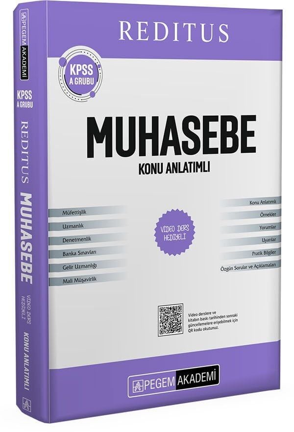 Pegem 2026 KPSS A Grubu Reditus Muhasebe Konu Anlatımı Pegem Akademi Yayınları
