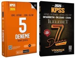 Pegem + Yönerge 2026 KPSS Genel Yetenek Genel Kültür 5+7 Deneme 2 li Set Pegem Akademi + Yönerge Yayınları