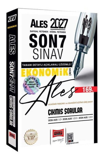 Yargı 2027 ALES Çıkmış Sorular Son 7 Sınav Çözümlü Ekonomik Seri Yargı Yayınları