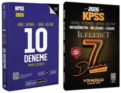 Pegem + Yönerge 2026 KPSS Genel Yetenek Genel Kültür 10+7 Deneme 2 li Set Pegem Akademi + Yönerge Yayınları