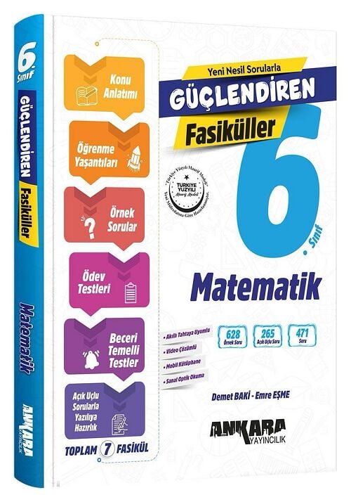 Ankara Yayıncılık 6. Sınıf Matematik Güçlendiren Fasiküller