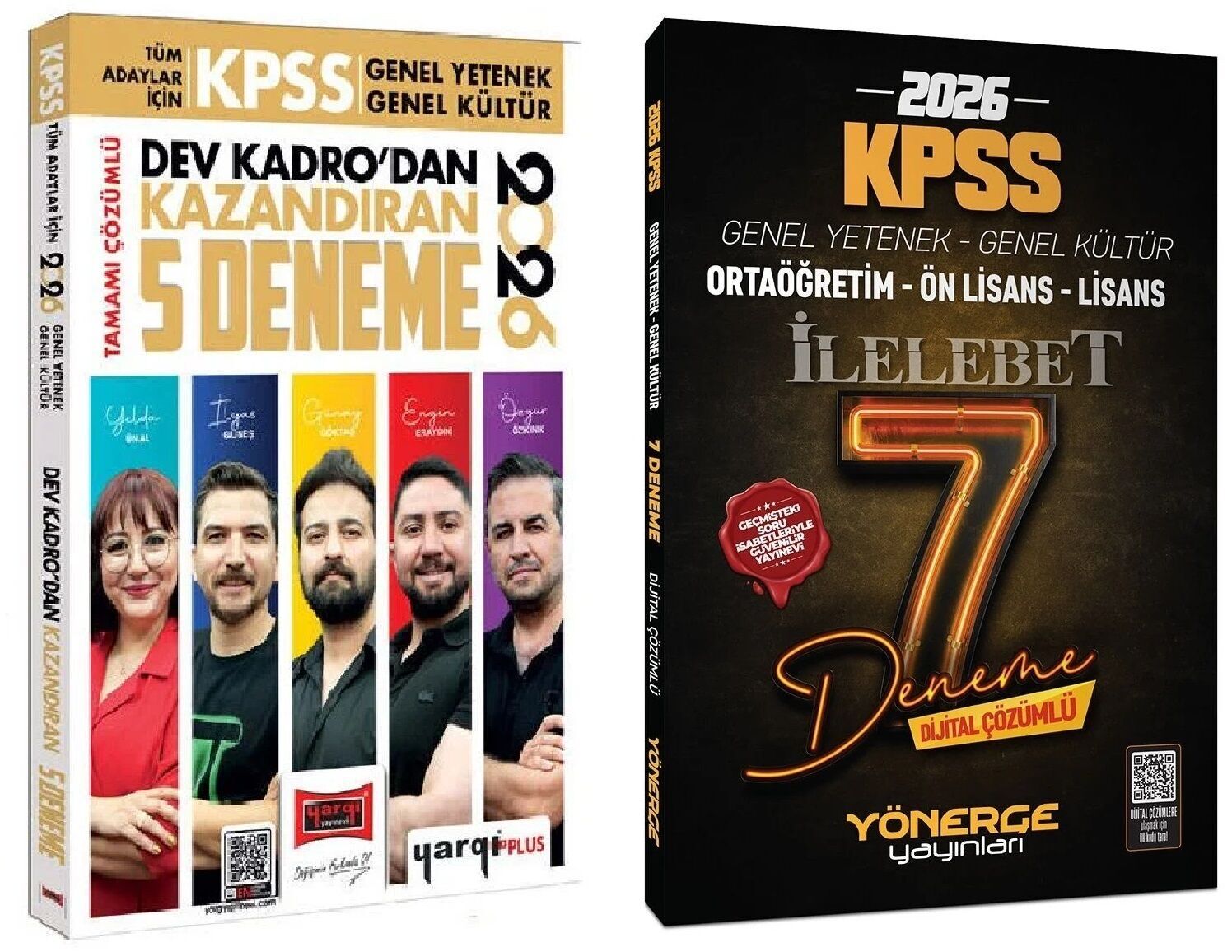 Yargı + Yönerge 2026 KPSS Genel Yetenek Genel Kültür Dev Kadrodan Kazandıran 5+7 Deneme 2 li Set Yargı + Yönerge Yayınları