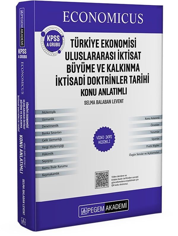 Pegem 2026 KPSS A Grubu Economicus Türkiye Ekonomisi, Uluslararası İktisat, Büyüme ve Kalkınma, İktisadi Doktrinler Tarihi Konu Anlatımı Pegem Akademi Yayınları