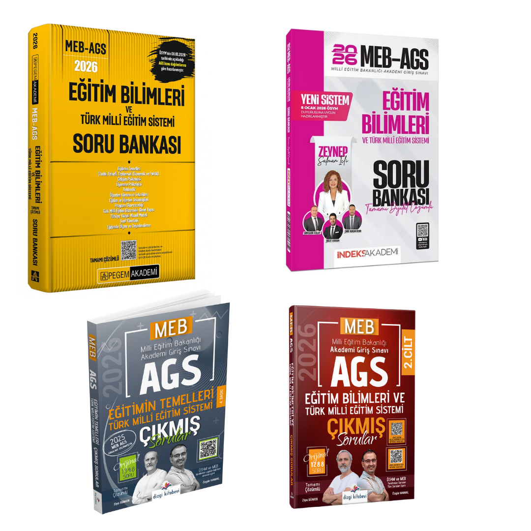 YENİ AGS SİSTEMİ - 2026 MEB AGS Eğitim Bilimleri ve Türk Eğitim Sistemi Soru Bankası & MEB AGS Eğitim Bilimleri Çıkmış Sorular Süper Set