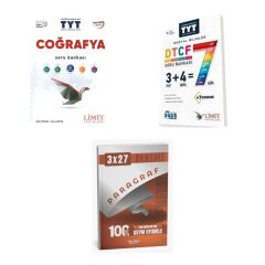 2027 Limit TYT Coğrafya + Sosyal DTCF 7 Gün Bilimler Soru + anla kazan paragraf deneme 3'lü Set