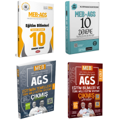 Data Yayınları 2026 MEB AGS Eğitim Bilimleri Tamamı Çözümlü 10 Deneme Sınavı + Pegem Akademi 2026 MEB AGS Tamamı Çözümlü 10 Deneme + Dizgi Yayınları Çıkmış Sorular Seti