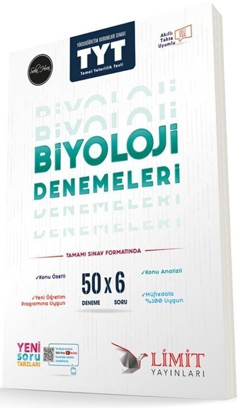 Limit Yayınları TYT Biyoloji 50x6 Denemeleri