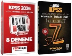 Yediiklim + Yönerge 2026 KPSS Genel Yetenek Genel Kültür ÖSYM Ne Sorar Fasikül 8+7 Deneme 2li Set Yediiklim + Yönerge Yayınları