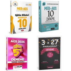 2026 MEB AGS Süper Deneme Seti Pegem Yayınları + Yediiklim Yayınları + Data Yayınları