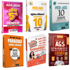 2026 MEB AGS Süper Deneme + MEB AGS Çıkmış Sorular Seti Pegem Yayınları + Yediiklim Yayınları + Data Yayınları + Dizgi Yayınları