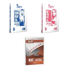 2027 Benim Hocam AYT Coğrafya + Biyoloji Video Çözümlü Soru + anla kazan paragraf deneme 3'lü Set