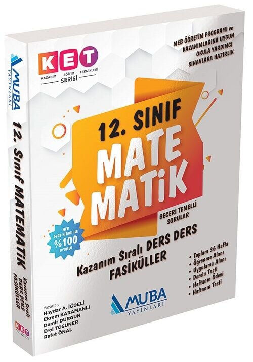 2027 Muba 12. Sınıf Matematik KET Kazanım Sıralı Ders Fasikülleri
