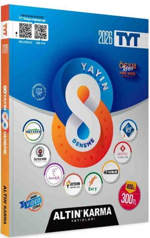 Altın Karma 2026 YKS TYT 8 Yayın 8 Deneme Çözümlü Altın Karma Yayınları