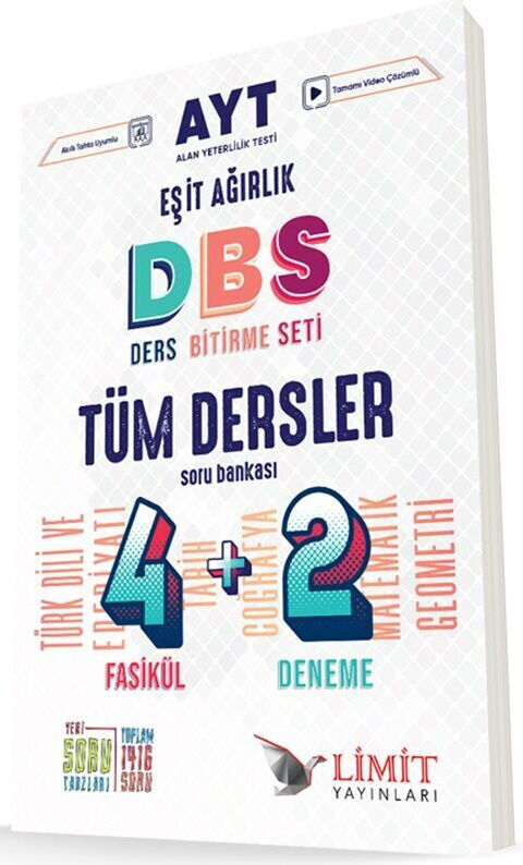 Limit Yayınları AYT Eşit Ağırlık Tüm Dersler 4+2 Soru Bankası