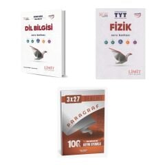 2027 Limit TYT Türkçe Dil Bilgisi + Fizik Soru + anla kazan paragraf deneme 3'lü Set